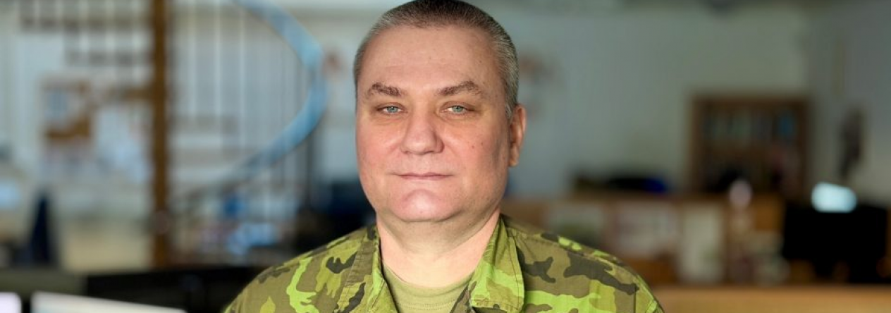 Plukovník Michal Sladký, nový velitel 14. pluku logistické podpory, při portrétním focení v uniformě Armády České republiky.