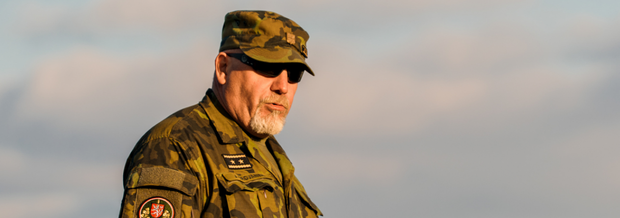 Commander of the Czech Army Land Forces, Major General Josef Trojánek, during field activities