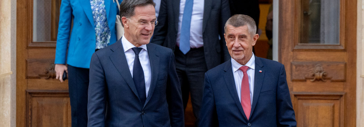 NATO Secretary General Mark Rutte during his visit to Prague, where he discussed Euro-Atlantic security, defence investment and support for Ukraine with Czech Prime Minister Andrej Babiš.