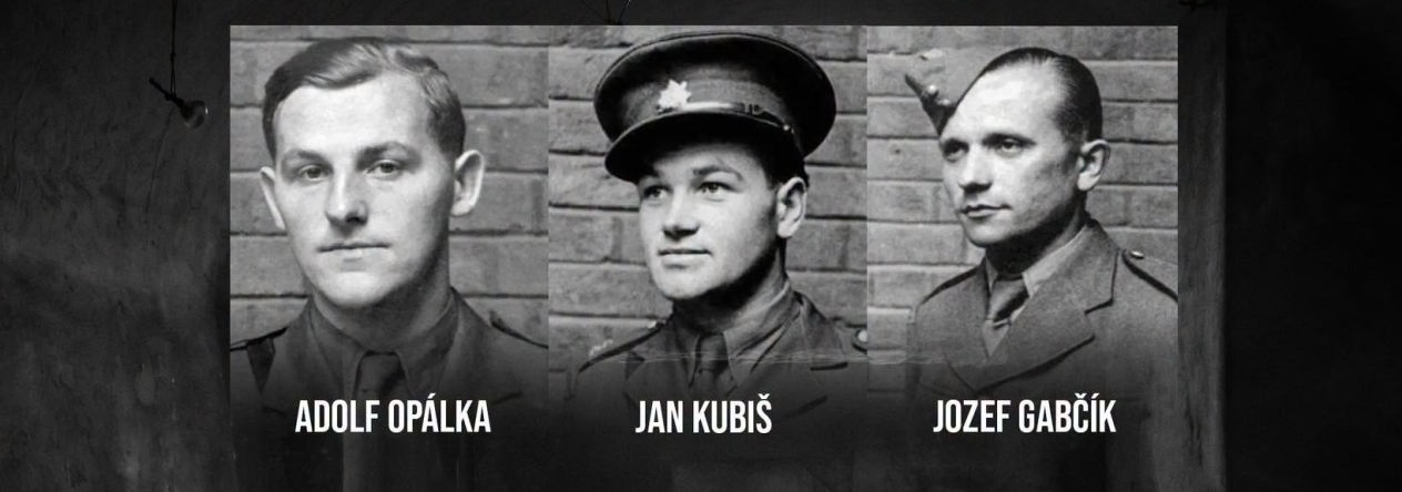 Portréty sedmi československých parašutistů, kteří 18. června 1942 svedli poslední boj v chrámu svatých Cyrila a Metoděje.