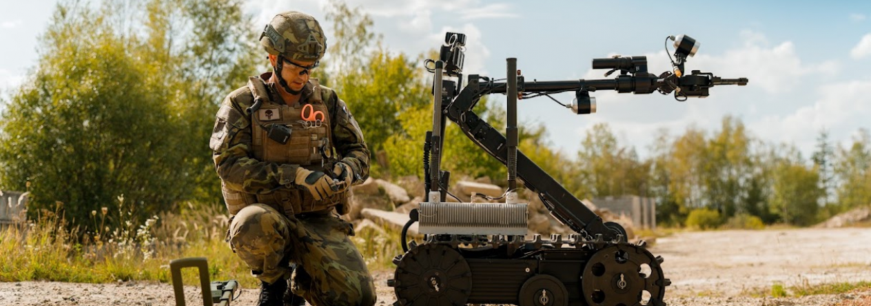 Likvidace FPV dronu specialisty EOD