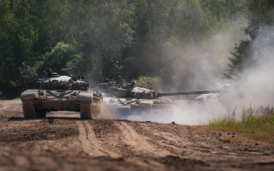 T-72 M4CZ během ukázky útoku takové čety