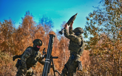 Příslušníci aktivní zálohy Armády ČR při polním výcviku ve výcvikovém prostoru.