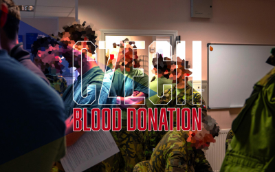 Průzkumníci 102. průzkumného praporu darovali krev v Kaunasu během působení v Litvě.