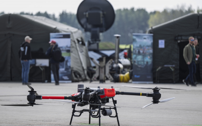 Bezpilotní prostředek Armády České republiky při prezentaci vojenské techniky