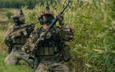 Personnel of the 43rd Airborne Regiment train during Exercise Crimson Lightning II.