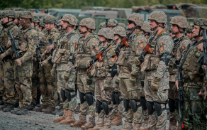 Hraničtí vojáci s rumunskými kolegy 