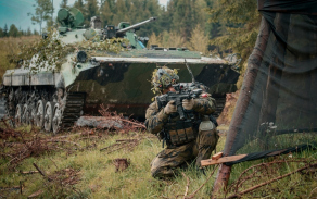 Hraničtí vojáci s rumunskými kolegy 