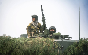 Leopard 2A4 tankers in action