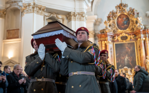 poslední rozloučení s válečným veteránem generálporučíkem v. v. Miloslavem Masopustem