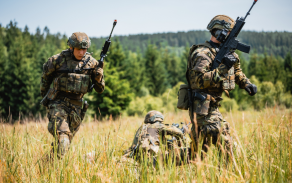 Czech ground forces soldiers during field training