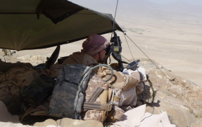 dělostřelecký návodčí v Afghanistánu