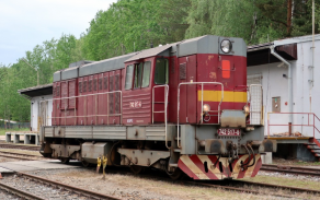 bechyňská lokomotiva 742 517-6 po novém nátěru