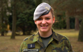 rotmistryně Kristýna Limberková ze 143. zásobovacího praporu z Lipníku nad Bečvou