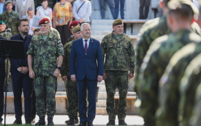 Change of command ceremony for the 7th Mechanised Brigade