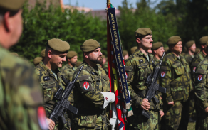 Change of command ceremony for the 7th Mechanised Brigade