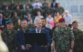 Change of command ceremony for the 7th Mechanised Brigade