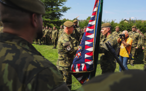 Change of command ceremony for the 7th Mechanised Brigade