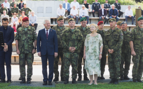 Change of command ceremony for the 7th Mechanised Brigade