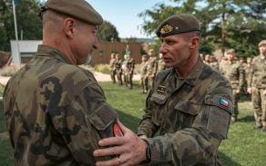 Change of command ceremony for the 7th Mechanised Brigade