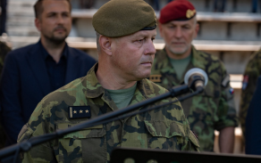 Change of command ceremony for the 7th Mechanised Brigade