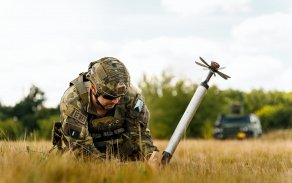 cvičný simulovaný zásah pyrotechniků EOD, likvidace neřízené rakety S-5KO
