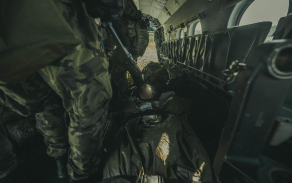 Personnel of the 43rd Airborne Regiment train during Exercise Crimson Lightning II.