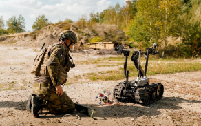 Likvidace FPV dronu specialisty EOD